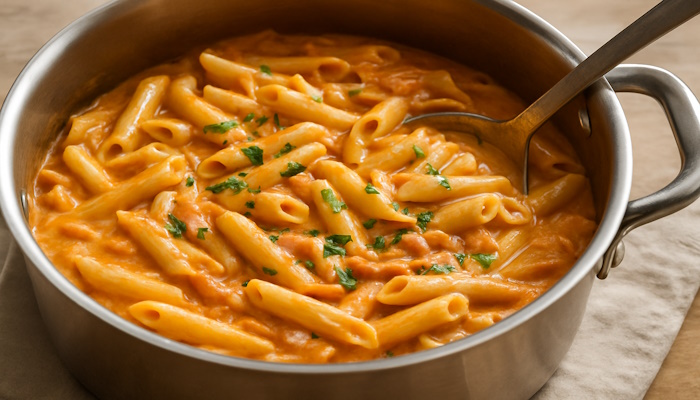 macarrão cremoso de panela de pressão